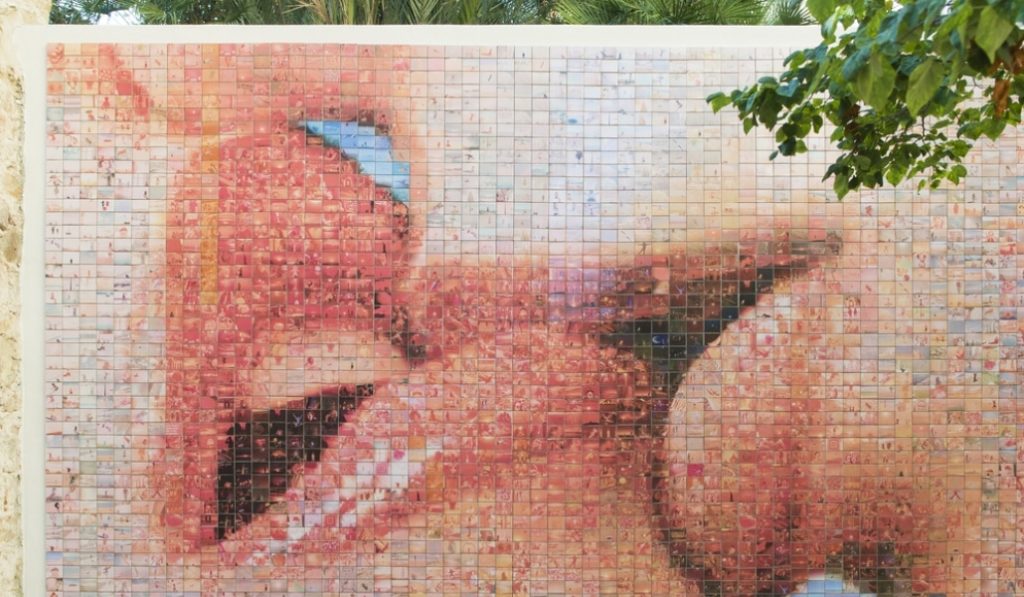 Kiss mural - barcelona 