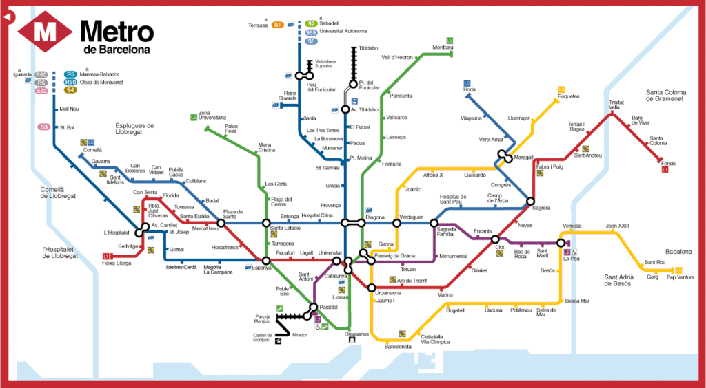 Public transport in Barcelona - Metro Map Barcelona
