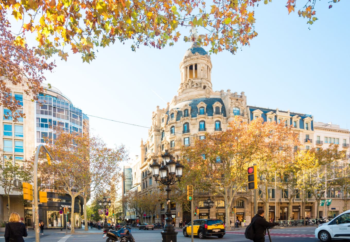 Autumn on Barcelona streets
