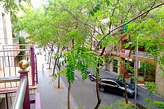 view from the terrace of the street where the Neo apartment is located in Barcelona city center