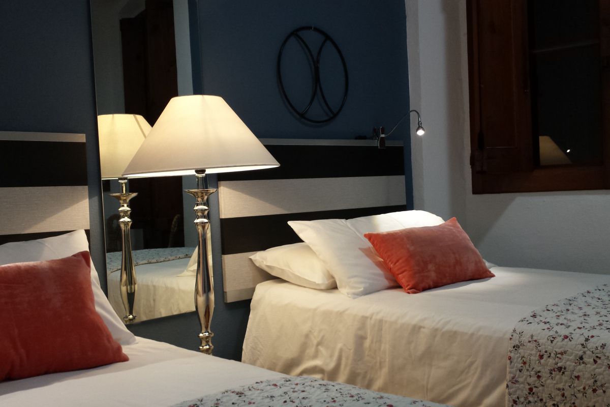 lovely third double bedroom decor in the Macca wich is part of Barcelona apartments for rent short term to corporate clients by bizflats business class properties