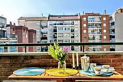 views from the terrace of the Dandelion apartment with one bedroom in Les Corts neighbourhood close to Diagonal in Barcelona