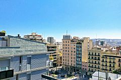 views from the Jollie penthouse apartment with terrace located in Les Corts district Barcelona, for rent long term in Barcelona